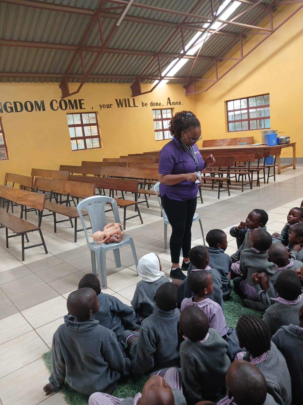 Child mentorship session at a school